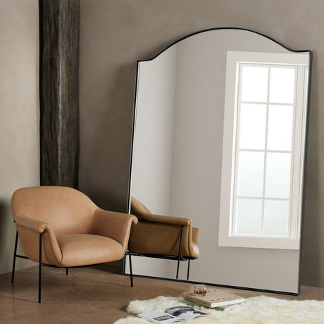 Jacques Floor Mirror in Gunmetal from Four Hands - Luna Furniture