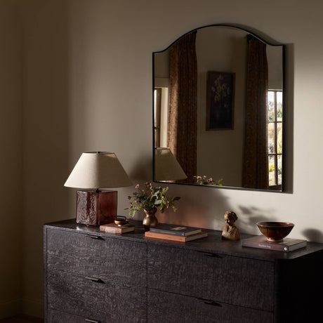 Jacques Mirror in Gunmetal from Four Hands - Luna Furniture
