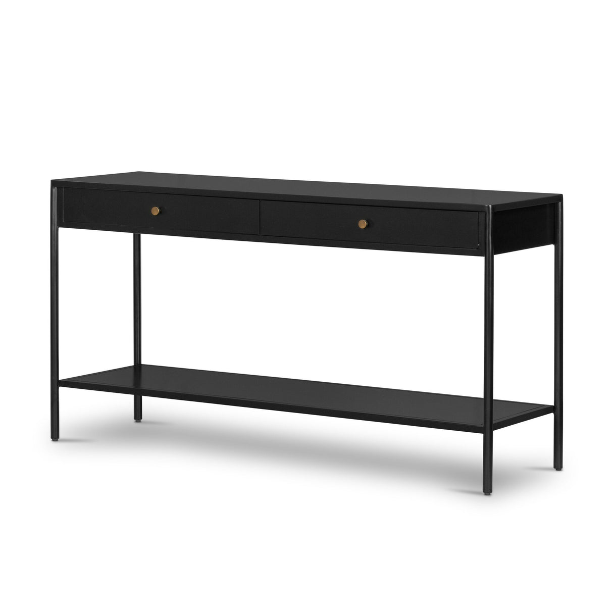 Soto Console Table in Black from Four Hands - Luna Furniture