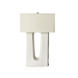 Cuit Table Lamp in Matte White Porcelain Ceramic from Four Hands - Luna Furniture