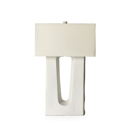 Cuit Table Lamp in Matte White Porcelain Ceramic from Four Hands - Luna Furniture