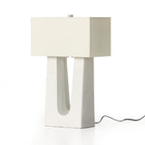 Cuit Table Lamp in Matte White Porcelain Ceramic from Four Hands - Luna Furniture