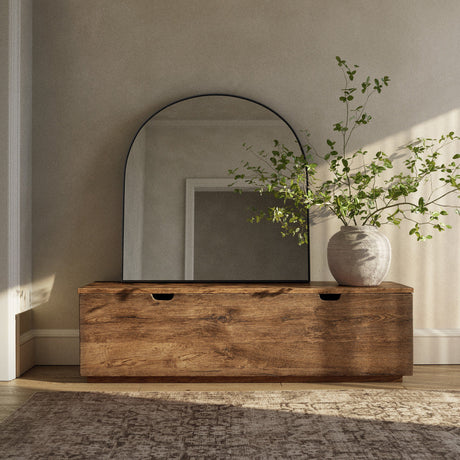 Georgina Wide Mirror in Iron Matte Black from Four Hands - Luna Furniture