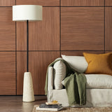 Wren Floor Lamp in Reactive White Glaze from Four Hands - Luna Furniture