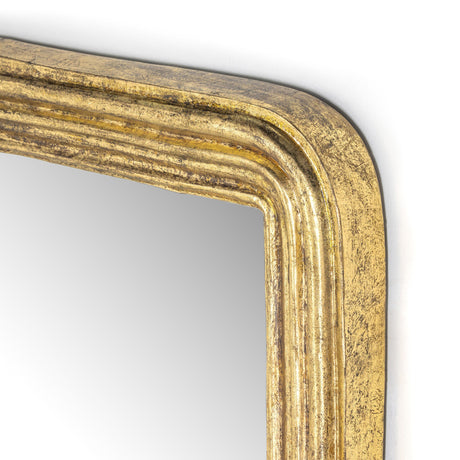 Vintage Louis Mirror in Antiqued Gold Leaf from Four Hands - Luna Furniture