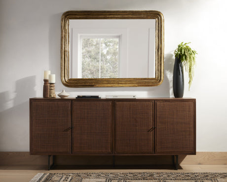 Vintage Louis Mirror in Antiqued Gold Leaf from Four Hands - Luna Furniture
