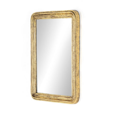 Vintage Louis Mirror in Antiqued Gold Leaf from Four Hands - Luna Furniture