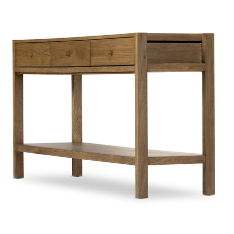 Meadow Console Table in Tawny Oak Veneer from Four Hands - Luna Furniture