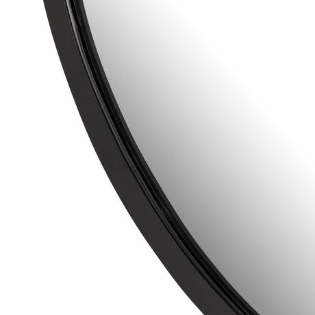 Hyde Round Mirror in Black Aluminum from Four Hands - Luna Furniture