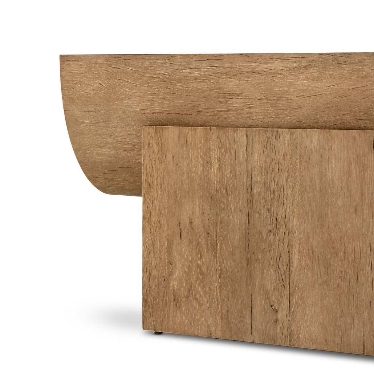 Elbert Console Table in Rustic Oak Veneer from Four Hands - Luna Furniture