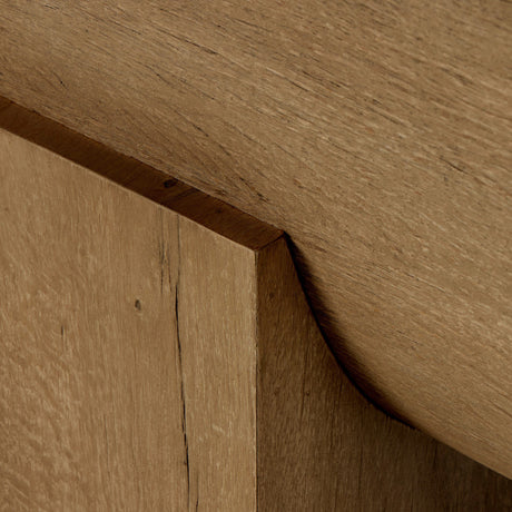 Elbert Console Table in Rustic Oak Veneer from Four Hands - Luna Furniture