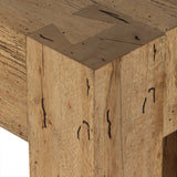 Abaso Console Table in Rustic Wormwood Oak from Four Hands - Luna Furniture