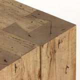 Abaso Console Table in Rustic Wormwood Oak from Four Hands - Luna Furniture