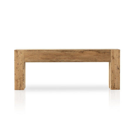 Abaso Console Table in Rustic Wormwood Oak from Four Hands - Luna Furniture