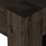 Abaso Console Table in Ebony Rustic Wormwood Oak from Four Hands - Luna Furniture