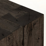 Abaso Console Table in Ebony Rustic Wormwood Oak from Four Hands - Luna Furniture