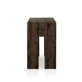 Abaso Console Table in Ebony Rustic Wormwood Oak from Four Hands - Luna Furniture