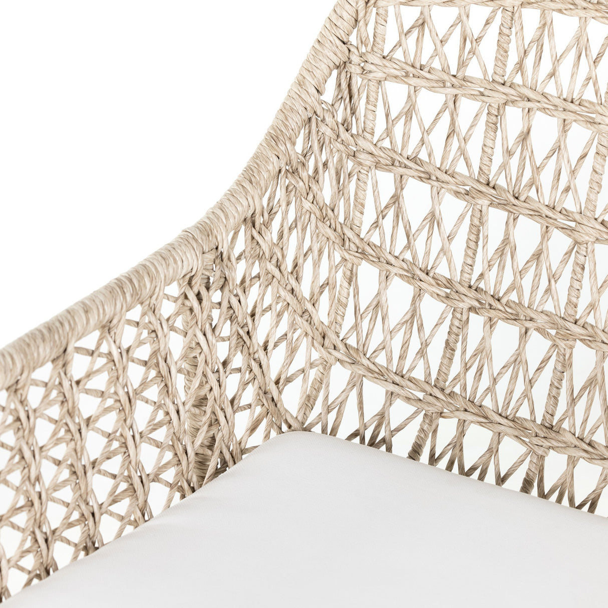 Bandera Outdoor Woven Dining Chair in Stinson White from Four Hands - Luna Furniture