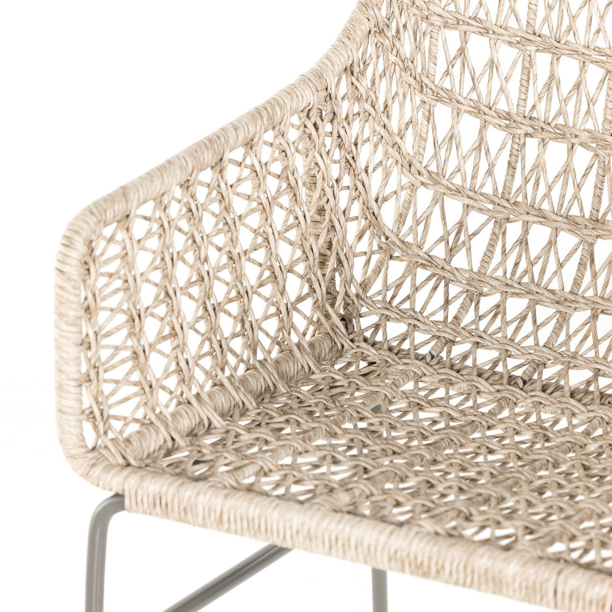 Bandera Outdoor Woven Dining Chair in Stinson White from Four Hands - Luna Furniture