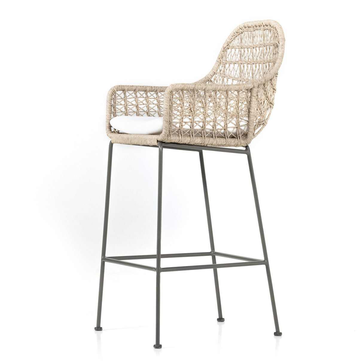 Bandera Outdoor Bar + Counter Stool in Stinson White from Four Hands - Luna Furniture
