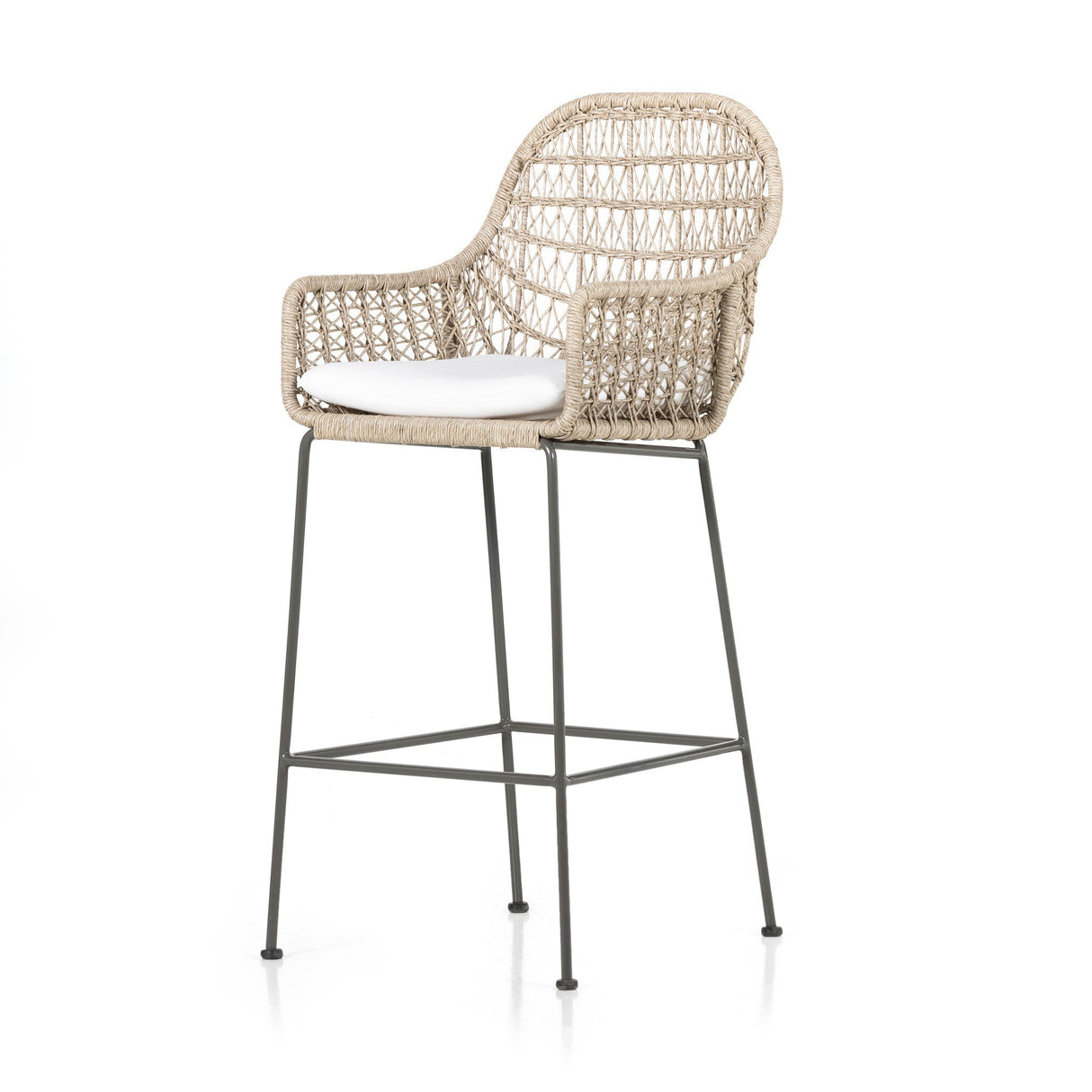 Bandera Outdoor Bar + Counter Stool in Stinson White from Four Hands - Luna Furniture