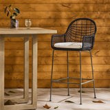 Bandera Outdoor Bar + Counter Stool in Stinson White from Four Hands - Luna Furniture