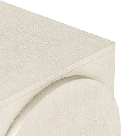 Cressida Console Table in Ivory Painted Linen from Four Hands - Luna Furniture