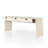 Cressida Console Table in Ivory Painted Linen from Four Hands - Luna Furniture
