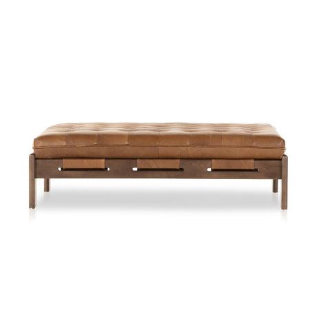 Halston Cocktail Ottoman in Heirloom Sienna from Four Hands - Luna Furniture