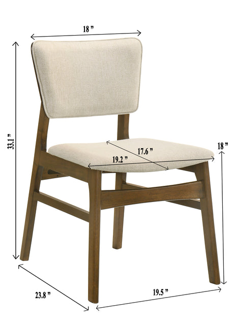 Rolstan Beige/Brown Dining Side Chair, Set of 2 from Crown Mark - Luna Furniture