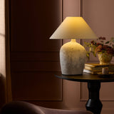 Cobb Table Lamp in Antique White Ceramic from Four Hands - Luna Furniture
