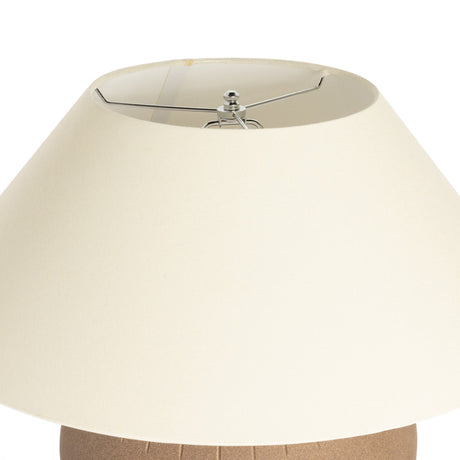 Honus Table Lamp in Dark Sand Porcelain Ceramic from Four Hands - Luna Furniture