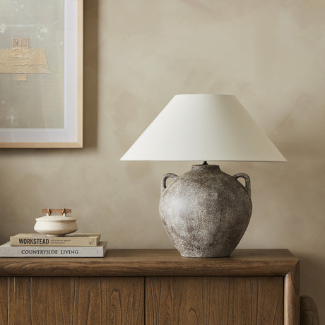 Mays Table Lamp in Vintage Brown Porcelain Ceramic from Four Hands - Luna Furniture
