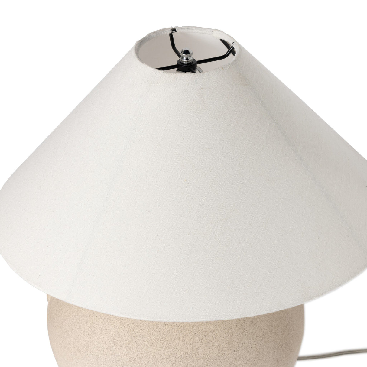 Mays Table Lamp in Light Sand Porcelain Ceramic from Four Hands - Luna Furniture