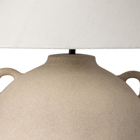 Mays Table Lamp in Light Sand Porcelain Ceramic from Four Hands - Luna Furniture