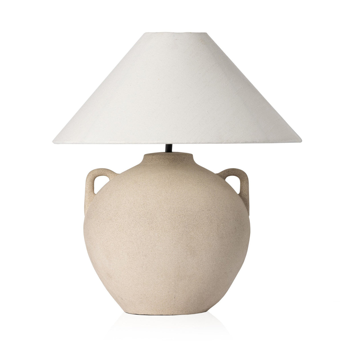 Mays Table Lamp in Light Sand Porcelain Ceramic from Four Hands - Luna Furniture