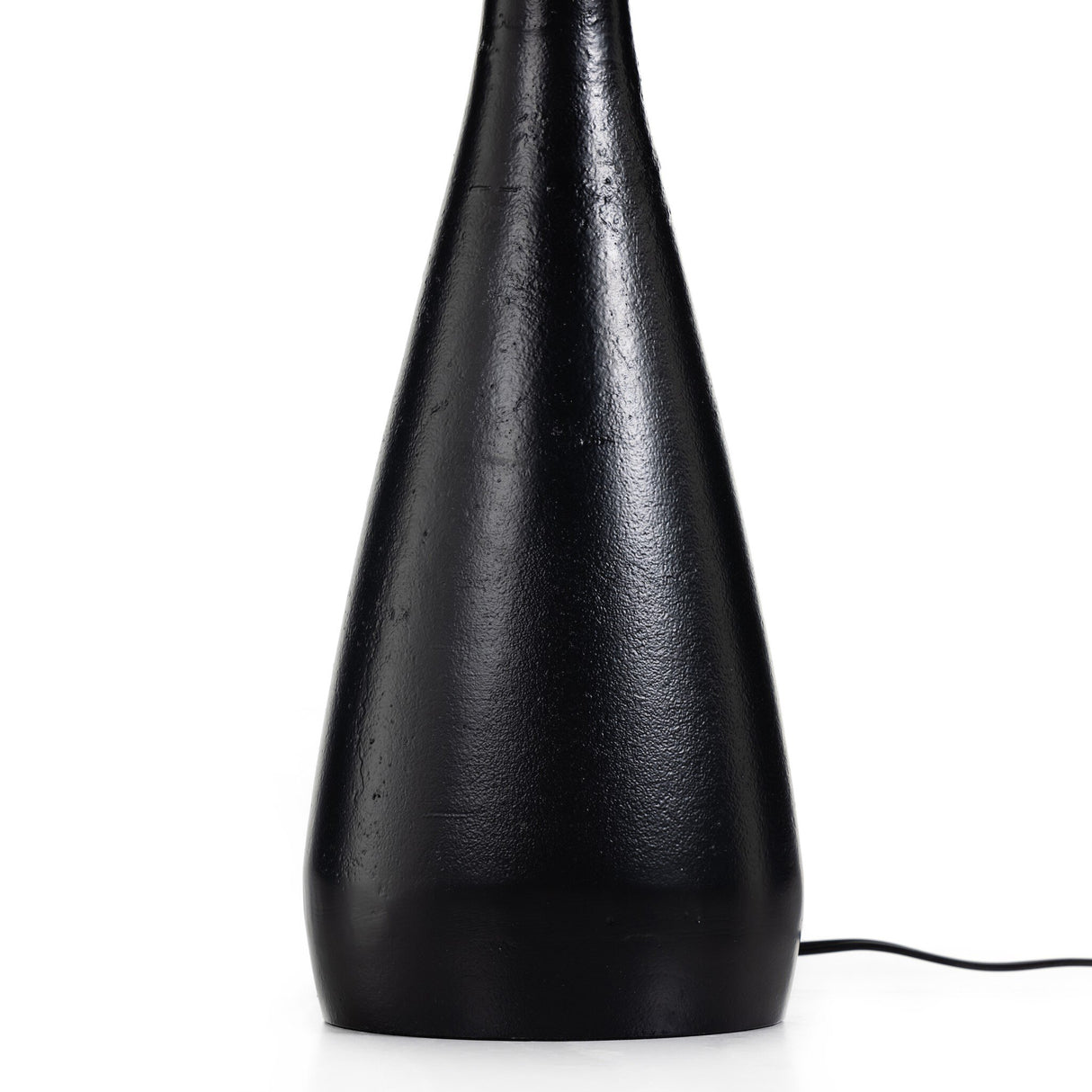 Innes Tapered Shade Table Lamp in Matte Black Cast Aluminum from Four Hands - Luna Furniture