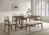 Salerno Beige/Brown Dining Set from Crown Mark - Luna Furniture