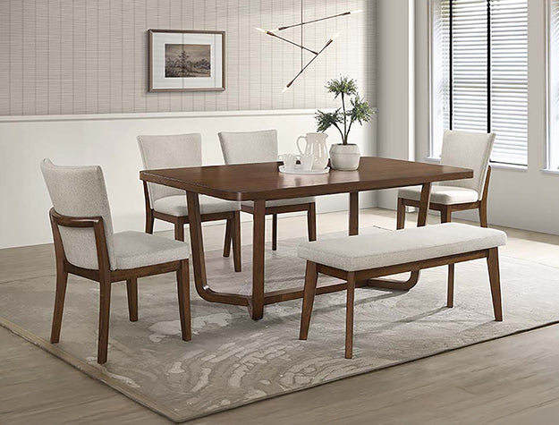 Salerno Beige/Brown Dining Side Chair, Set of 2 from Crown Mark - Luna Furniture