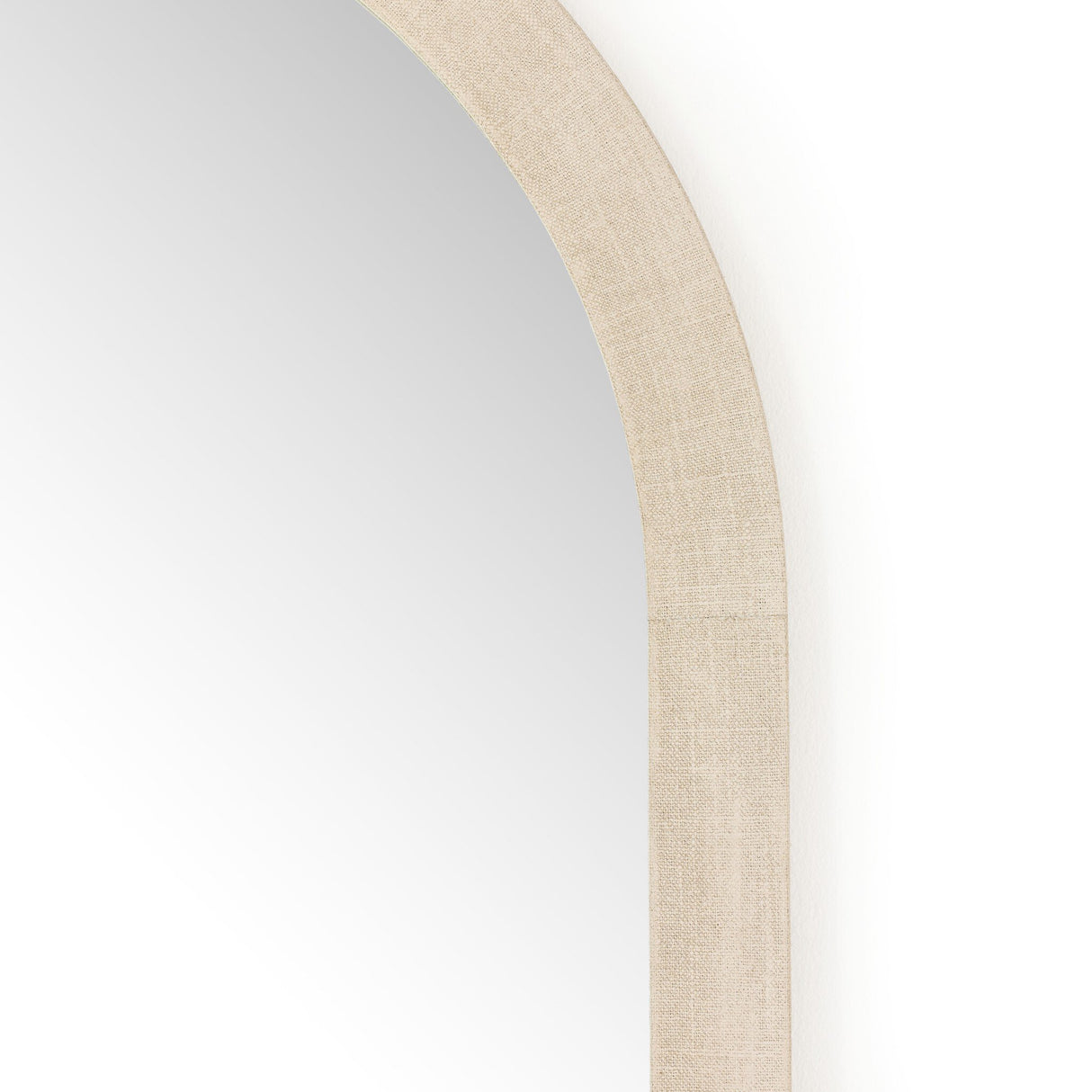 Cressida Floor Mirror in Ivory Painted Linen from Four Hands - Luna Furniture