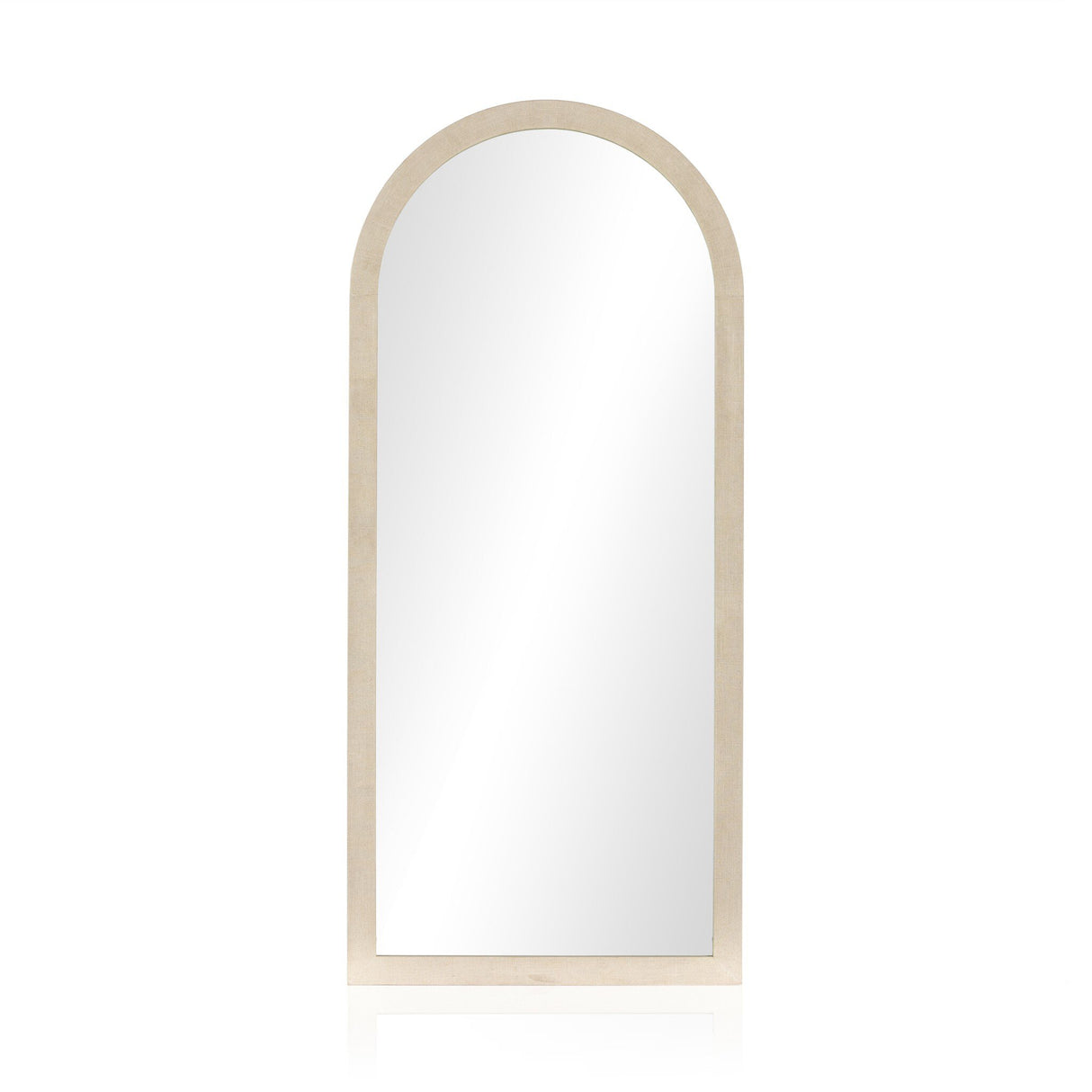 Cressida Floor Mirror in Ivory Painted Linen from Four Hands - Luna Furniture