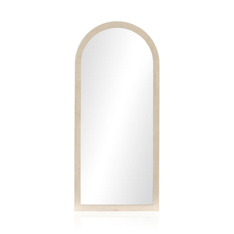 Cressida Floor Mirror in Ivory Painted Linen from Four Hands - Luna Furniture