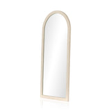 Cressida Floor Mirror in Ivory Painted Linen from Four Hands - Luna Furniture