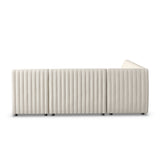 Augustine Dining Banquette, L-Shape in Capri Oatmeal from Four Hands - Luna Furniture