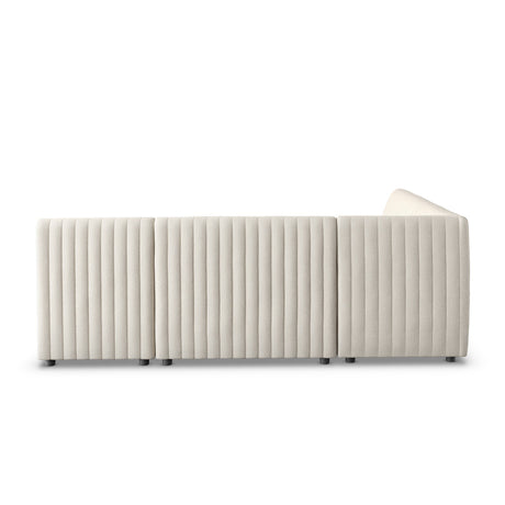 Augustine Dining Banquette, L-Shape in Capri Oatmeal from Four Hands - Luna Furniture