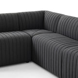 Augustine Dining Banquette, L-Shape in FIQA Boucle Charcoal from Four Hands - Luna Furniture