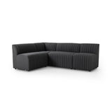 Augustine Dining Banquette, L-Shape in FIQA Boucle Charcoal from Four Hands - Luna Furniture