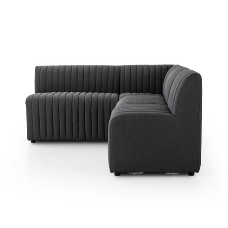 Augustine Dining Banquette, L-Shape in FIQA Boucle Charcoal from Four Hands - Luna Furniture