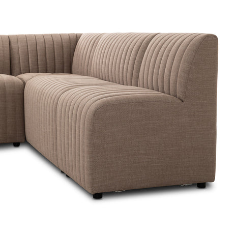 Augustine Dining Banquette, L-Shape in Crypton Nomad Taupe from Four Hands - Luna Furniture