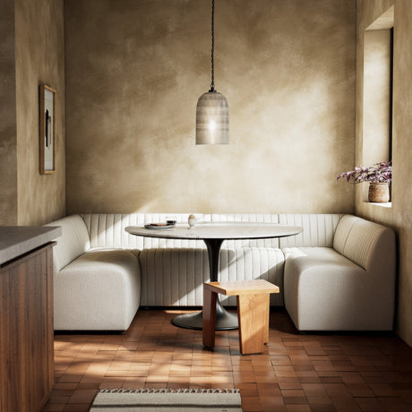 Augustine Dining Banquette, U Shape in Capri Oatmeal from Four Hands - Luna Furniture